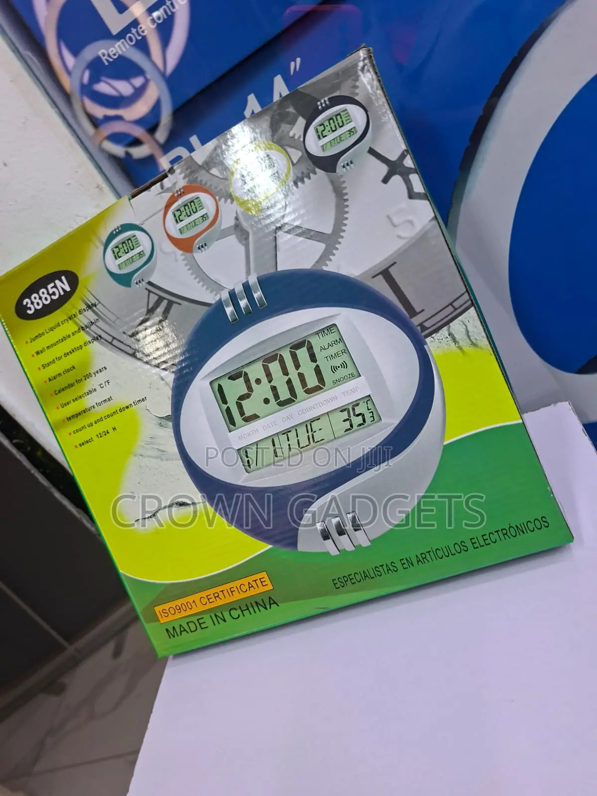 Kadio 3885n Digital LCD Clock Wall Desk Alarm Calendar Clock