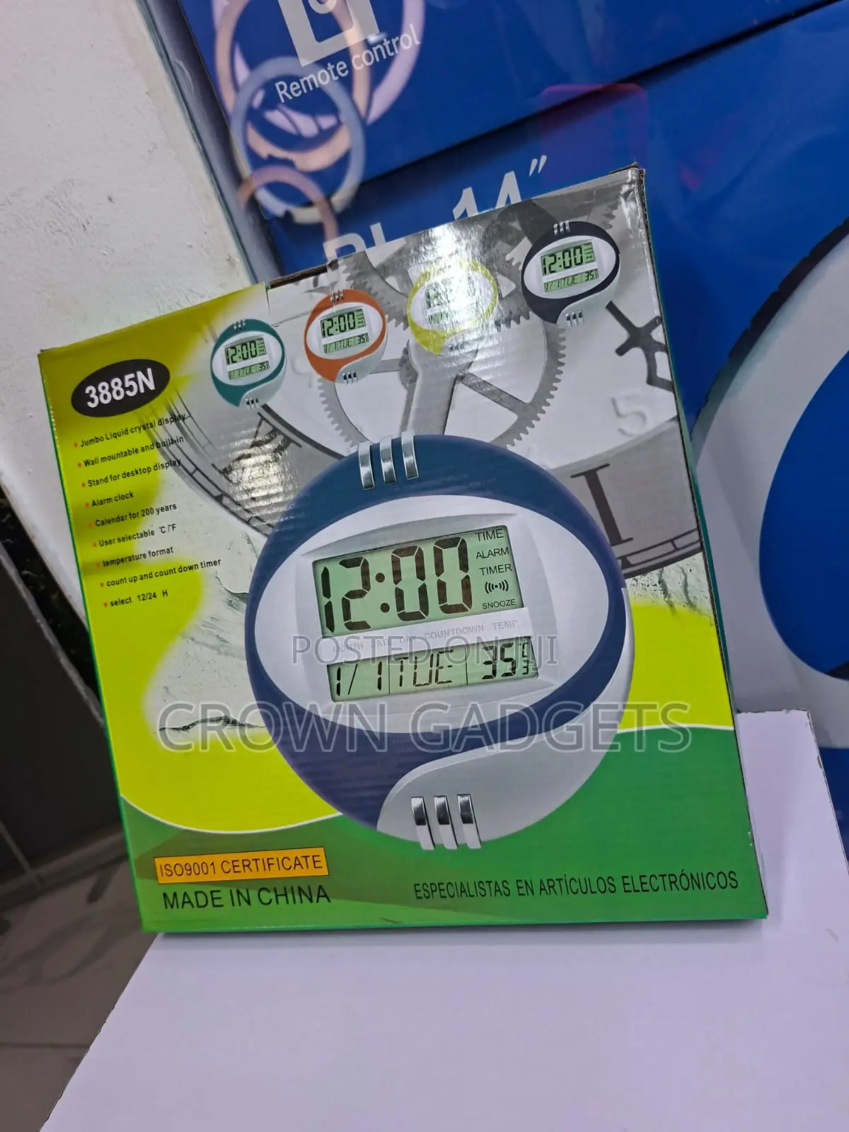 Kadio 3885n Digital LCD Clock Wall Desk Alarm Calendar Clock