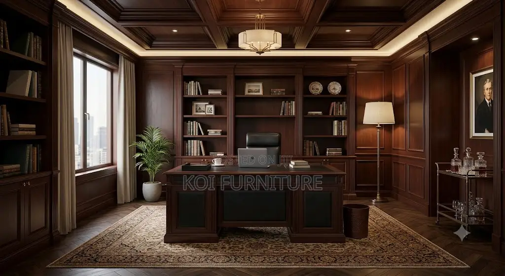 Office Desk; 1.8 Meter Executive Mahogany Governor Office Desk