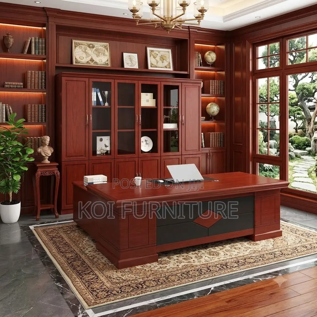 Office Desk; 1.8 Meter Executive Mahogany Governor Office Desk