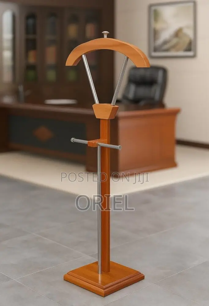 Office Coat Hanger : Executive Mahogany Office Coat Hanger Stand