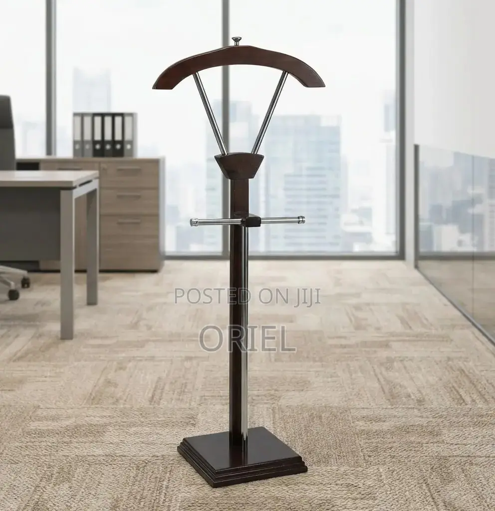Office Coat Hanger : Executive Mahogany Office Coat Hanger Stand