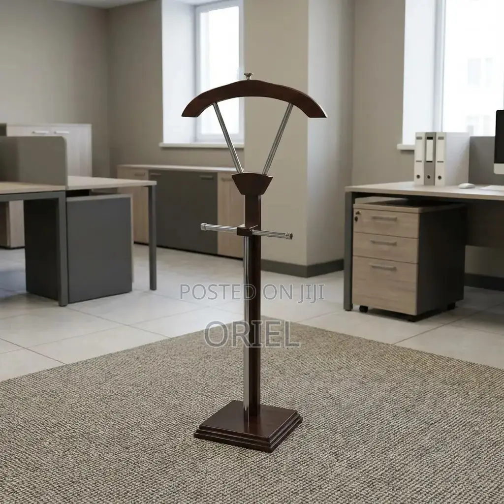 Office Coat Hanger : Executive Mahogany Office Coat Hanger Stand