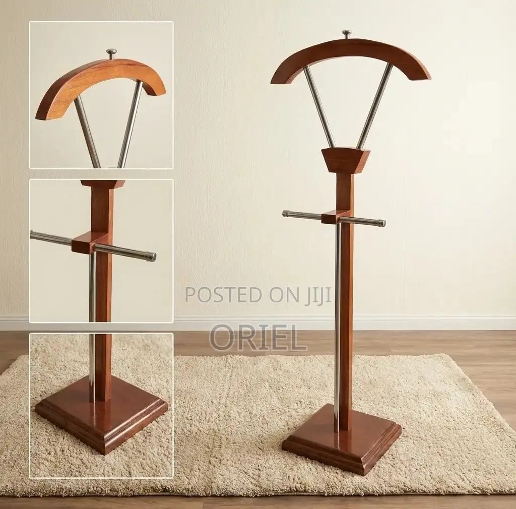 Office Coat Hanger : Executive Mahogany Office Coat Hanger Stand