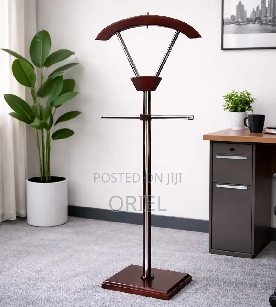 Office Coat Hanger : Executive Mahogany Office Coat Hanger Stand