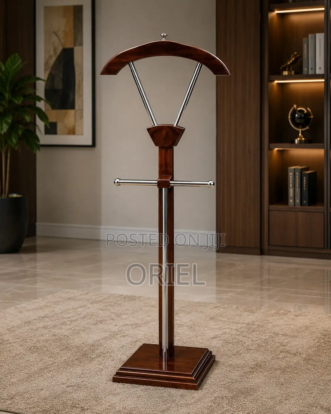 Office Coat Hanger : Executive Mahogany Office Coat Hanger Stand