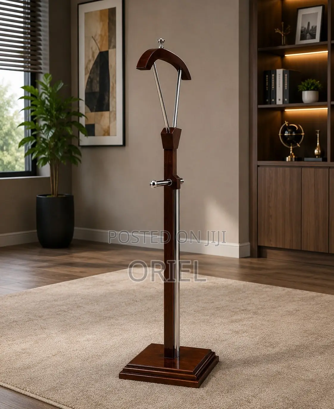 Office Coat Hanger : Executive Mahogany Office Coat Hanger Stand