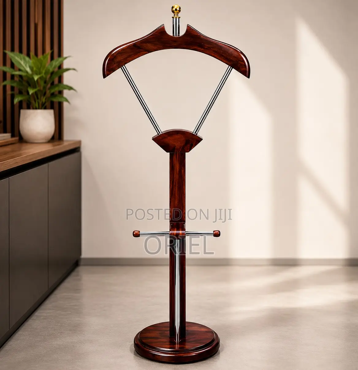 Office Coat Hanger : Executive Mahogany Office Coat Hanger Stand
