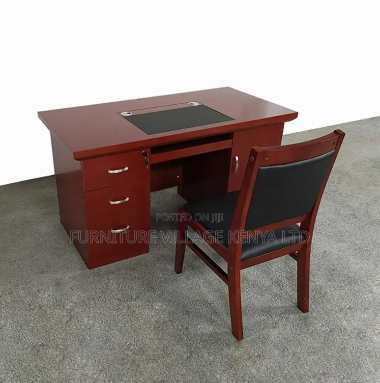 1.4m Executive Mahogany Brown Desk