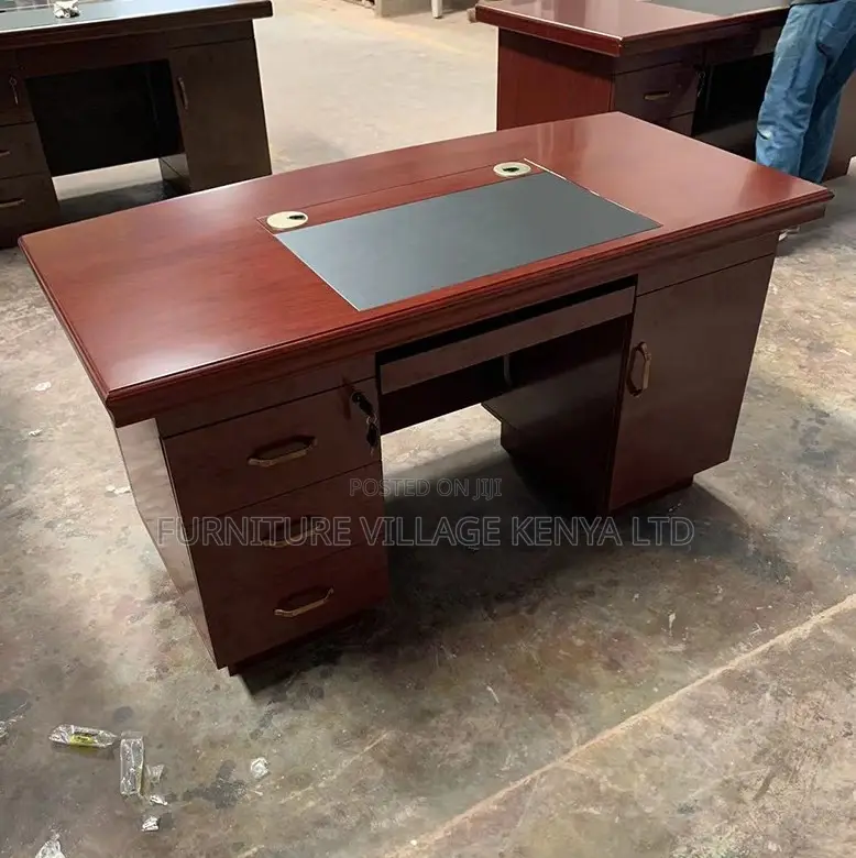 1.4m Executive Mahogany Brown Desk