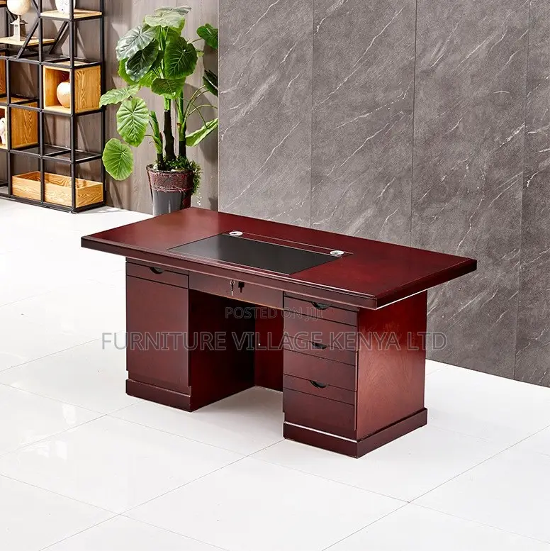 1.4m Executive Mahogany Brown Desk