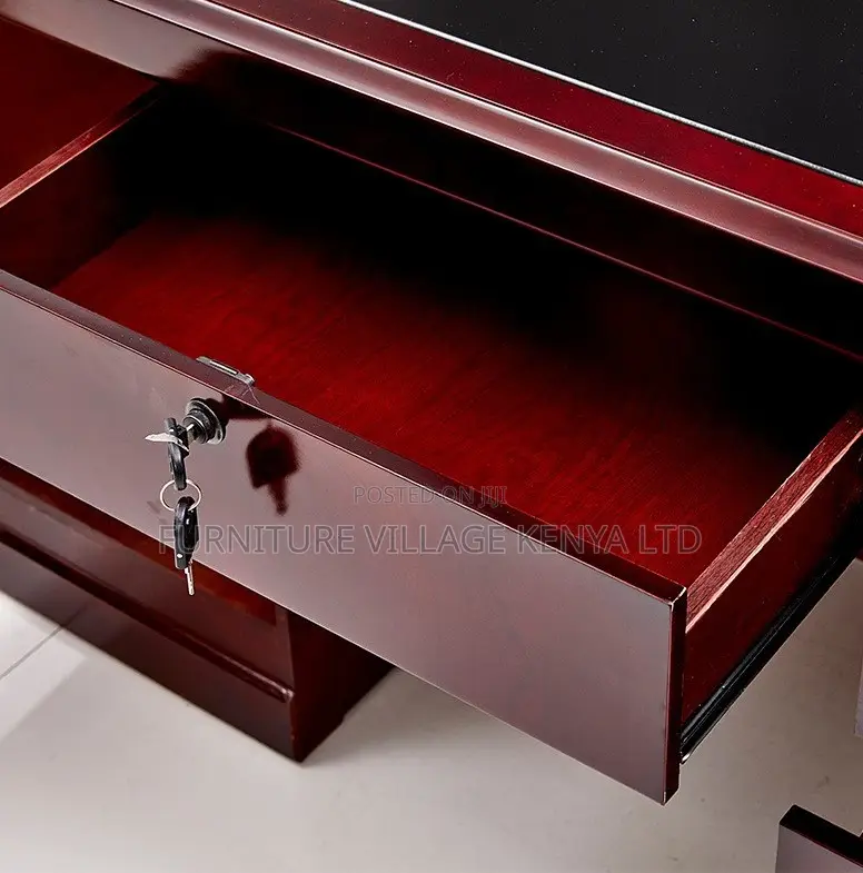 1.4m Executive Mahogany Brown Desk