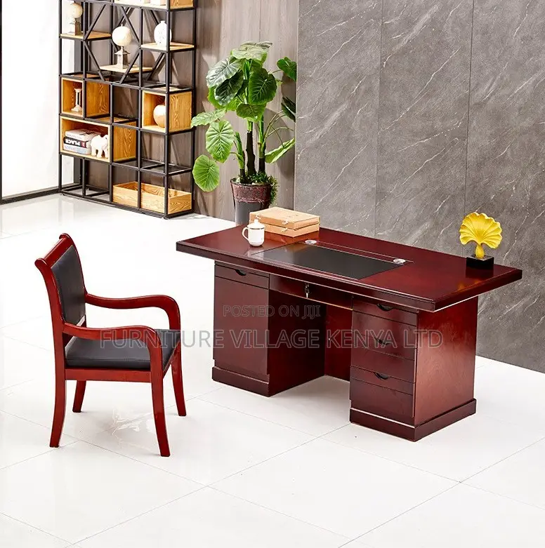 1.4m Executive Mahogany Brown Desk