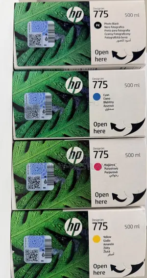 Genuine Hp 775 Pblack Color 4pk Ink Cartridges Designjet Z6 Pro 500ml