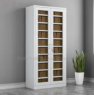 2-Door Glass Made Office Cabinet