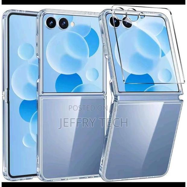 Samsung Galaxy Zflip 7 Clear Rugged Shock Proof Protective Bumper Tra - main view