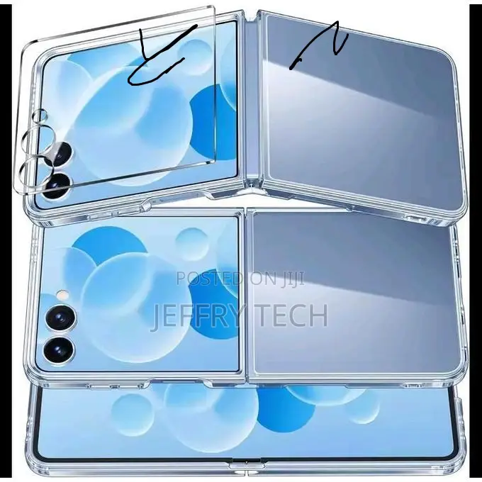Samsung Galaxy Zflip 7 Clear Rugged Shock Proof Protective Bumper Tra