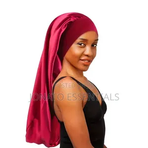 Long Satin Bonnet for Braids and Locs - Premium Hair Care Cap