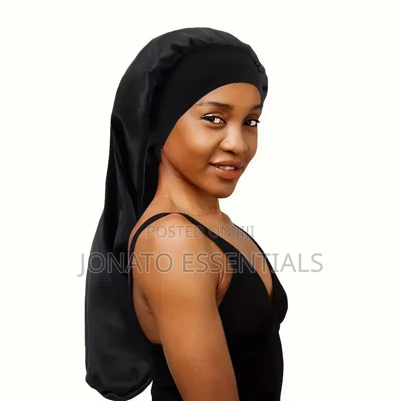 Long Satin Bonnet for Braids and Locs - Premium Hair Care Cap