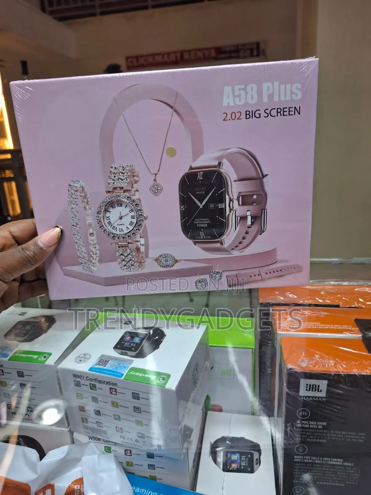 A58 Plus Smart Watch With Jewelry Accessories Gift Set