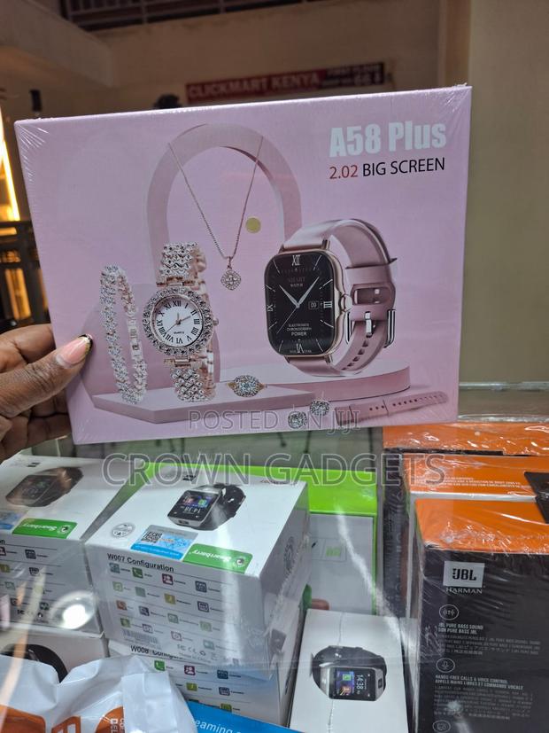 A58 Plus Smart Watch With Jewelry Accessories Gift Set
