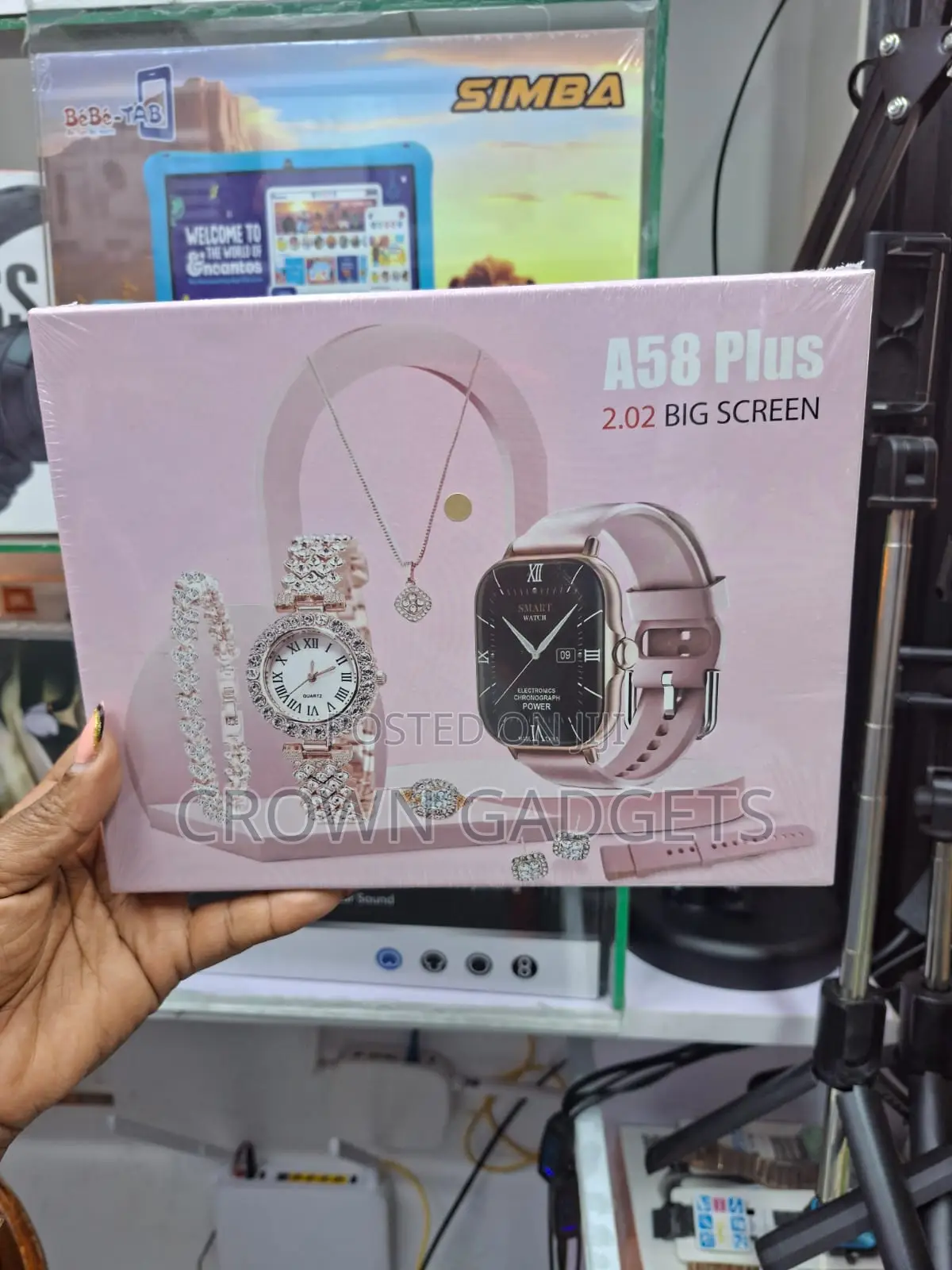 A58 Plus 8 in 1 Smart Watch Set With Luxury Jewelry Gifts