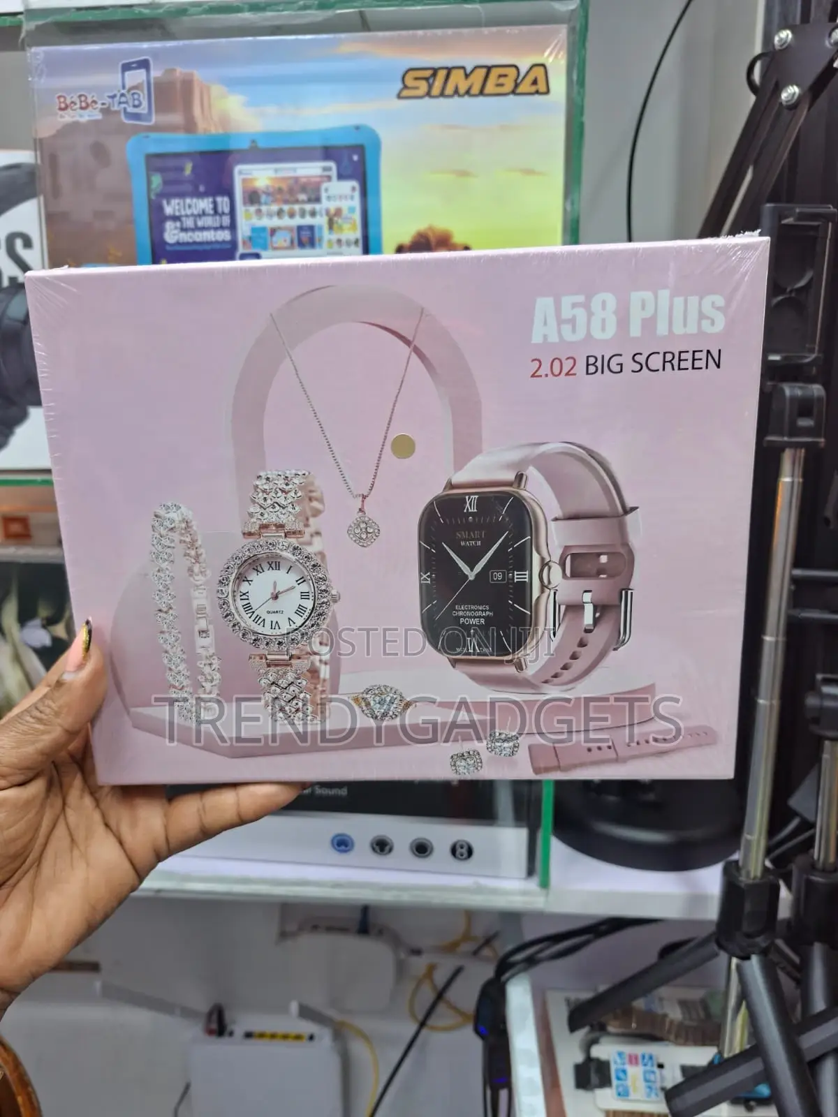 A58 Plus 8 in 1 Smart Watch Set With Luxury Jewelry Gifts