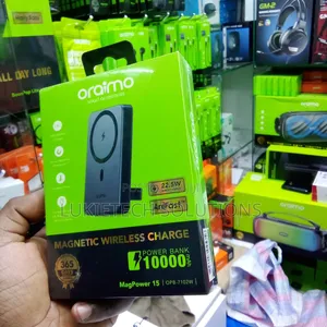 Oraimo Wireless Powerbank 10000mah 22.5 Watts Magpower 15