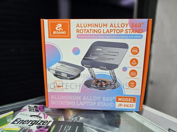 Heavy Duty Aluminum Jeqang Jp-H632 360° Rotating Laptop Stand