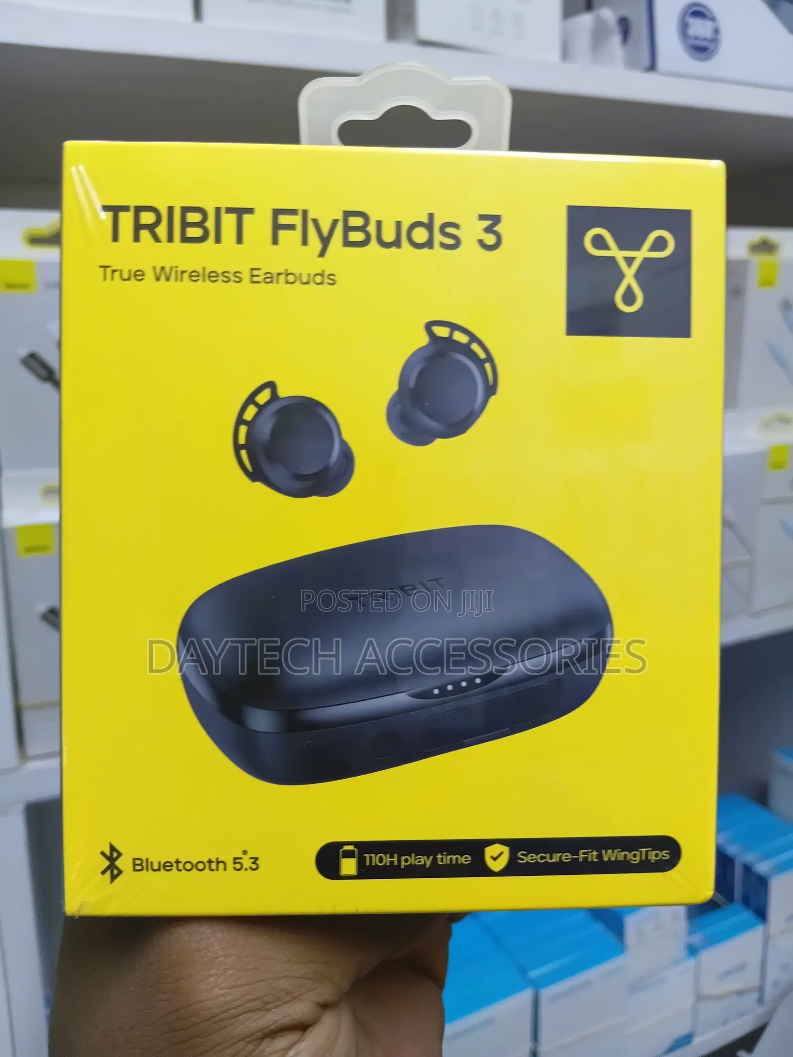 These Are Tribit Flybuds 3 True Wireless Earbuds in Black.