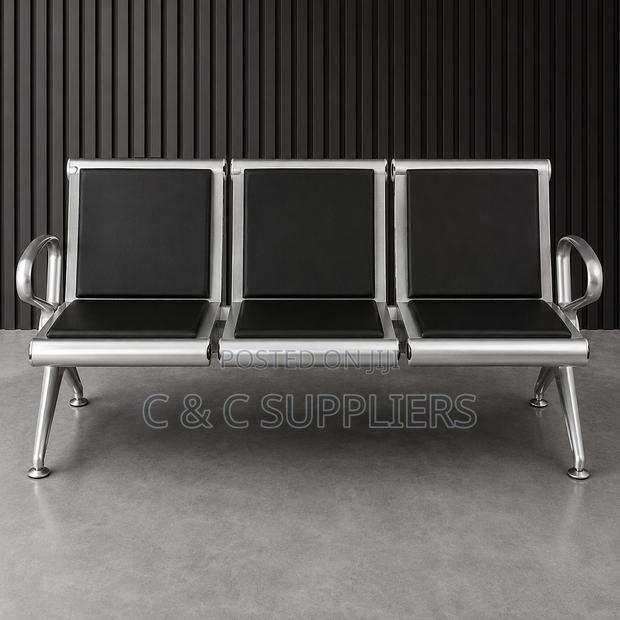 3-Link Black Reception Bench. - thumbnail 2