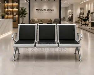 3-Link Black Reception Bench.