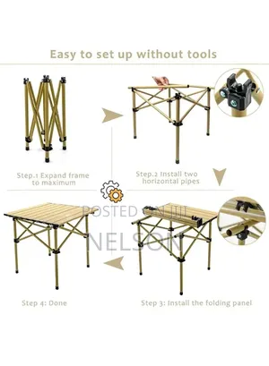 Folder Metallic Picnic Camping Table