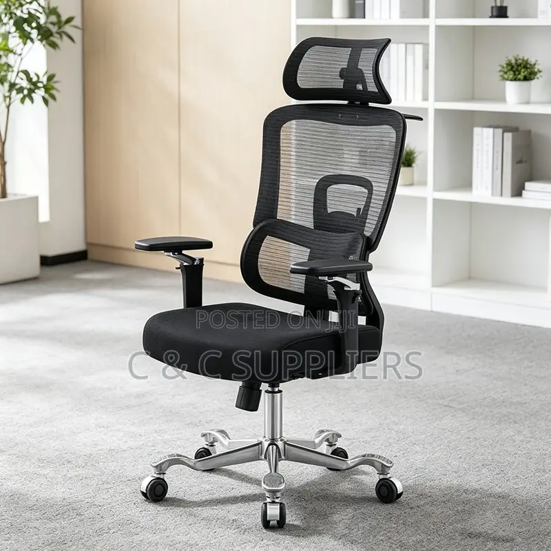 Ergonomic High Back Swivel Seat.