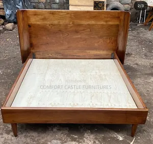 Wooden 5*6 Bed, Sleigh Design