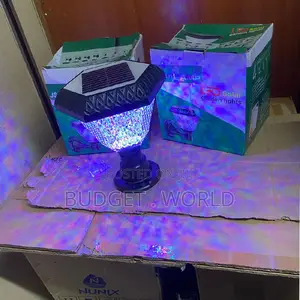 Solar Garden Pillar Light With RGB Dual White Lighting Modes