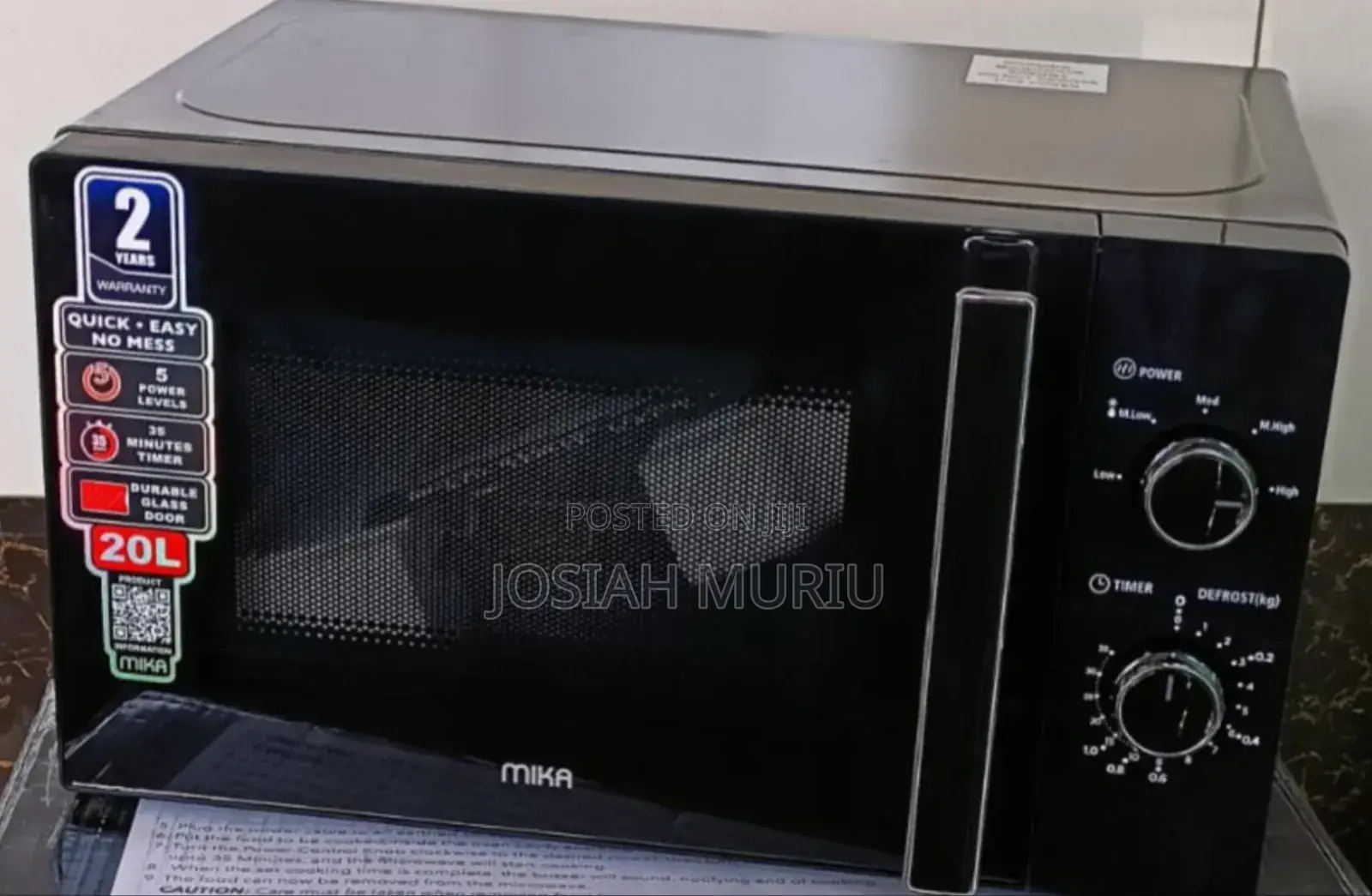 Mika 20l Manual Microwave Oven