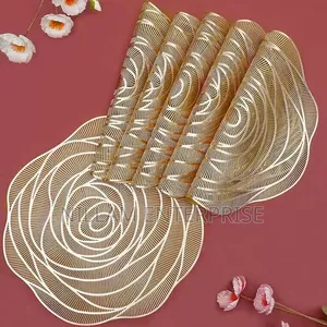 Rose Flower PVC Table Mats 6pcs