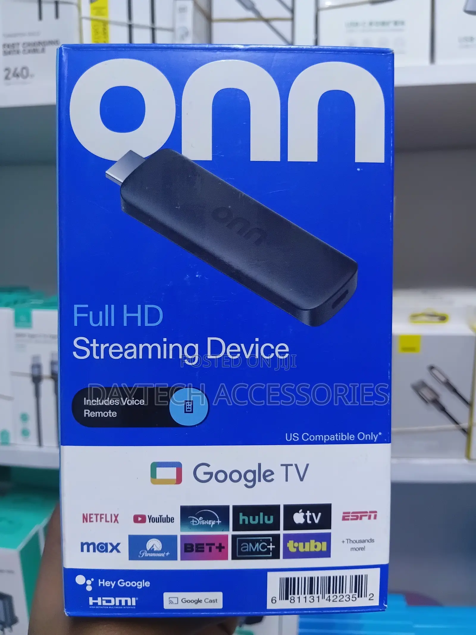 Onn Google Tv Stick FHD Streaming – Black