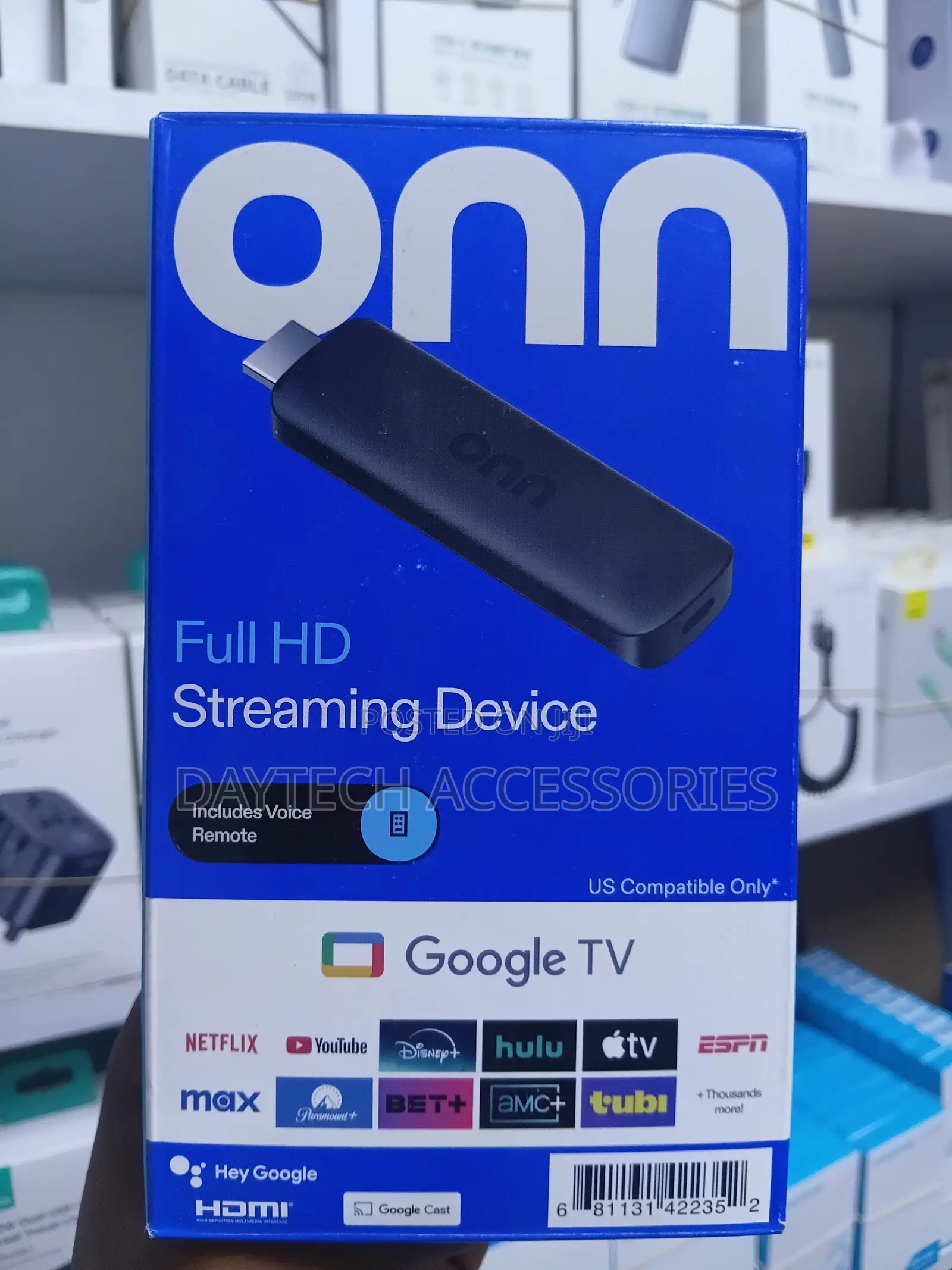 Onn Google Tv Stick FHD Streaming – Black