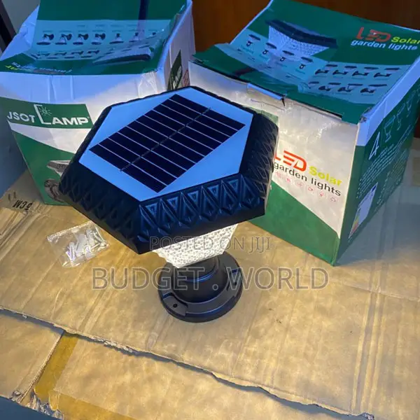 . Modern Solar Garden Pillar Light With Rgb, Ww Wh Modes