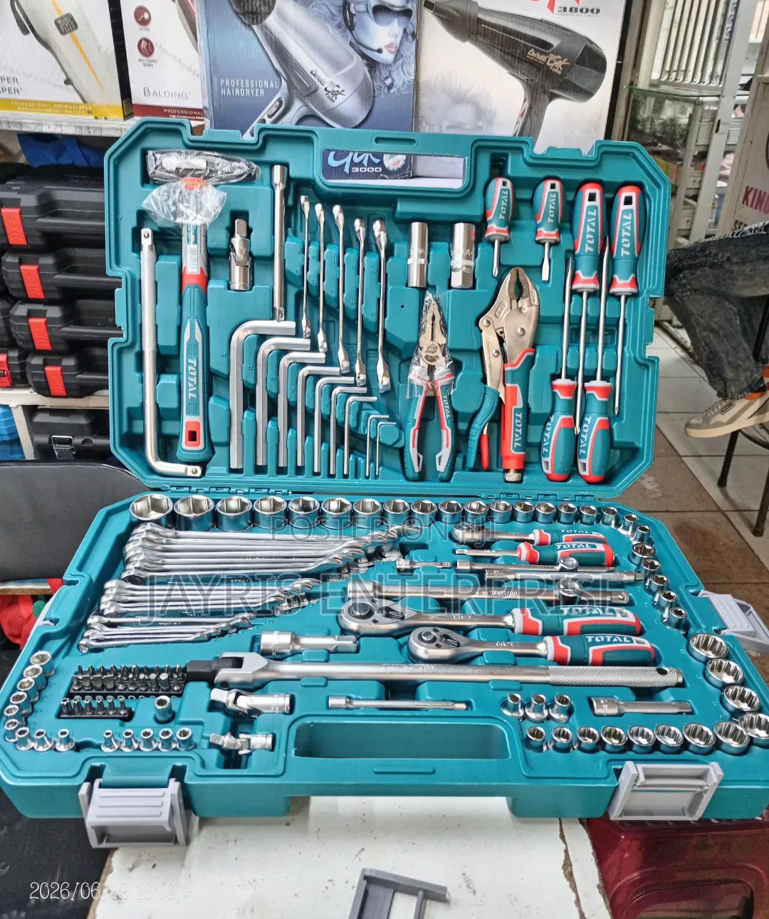 Total Combination Toolset With Wrench Sets,Bits,And Spanners