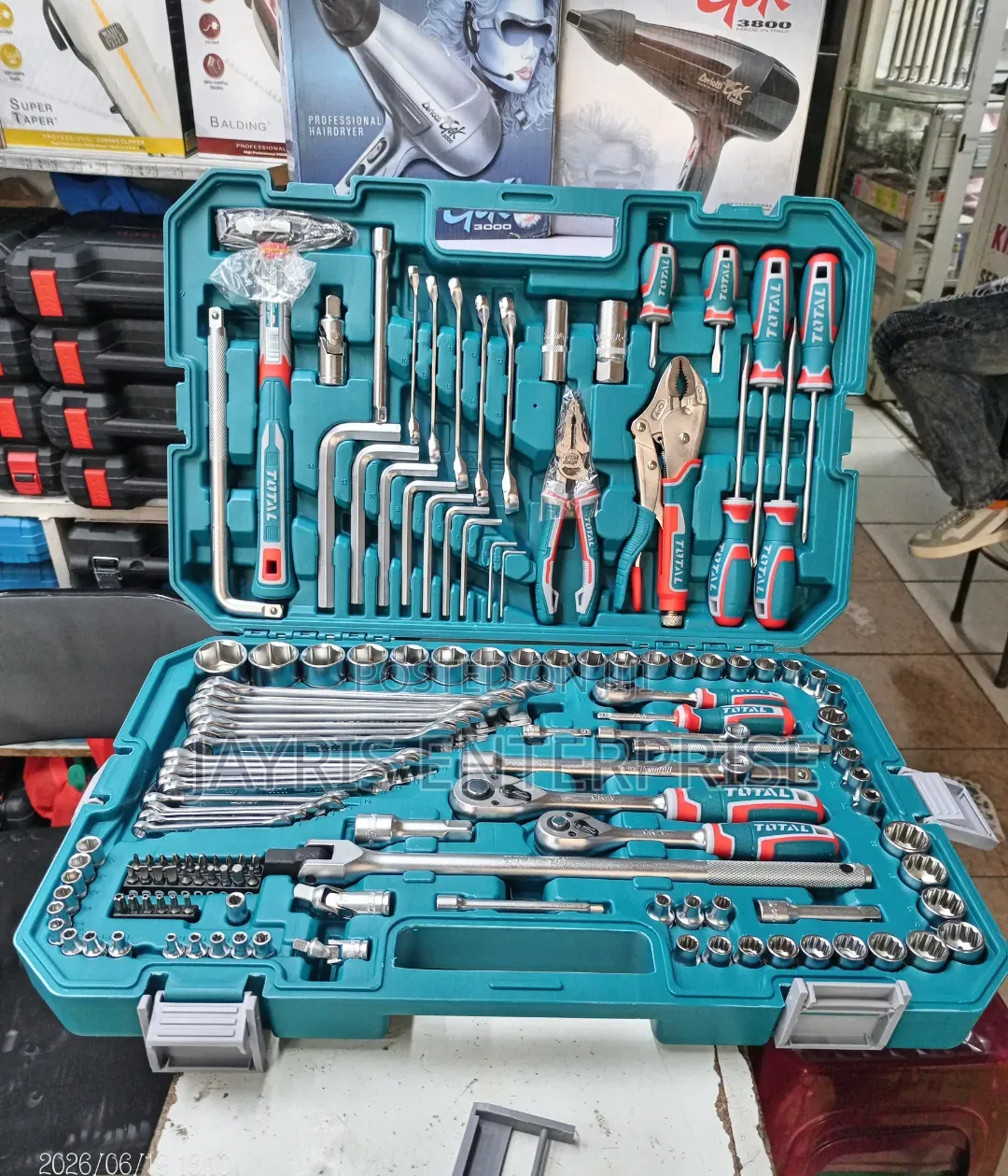 Total Combination Toolset With Wrench Sets,Bits,And Spanners