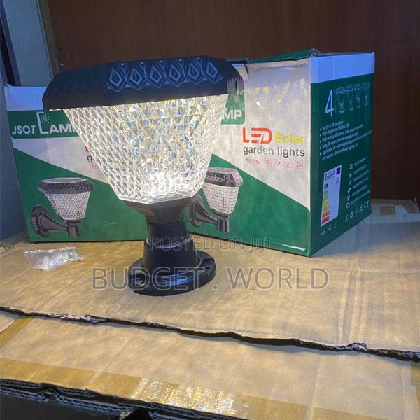 . Luxury Solar Garden Pillar Light – Multi-Color Outdoor Lighting