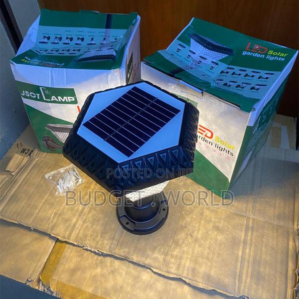 Outdoor Solar Pillar Lamp With RGB Color Effects White Leds