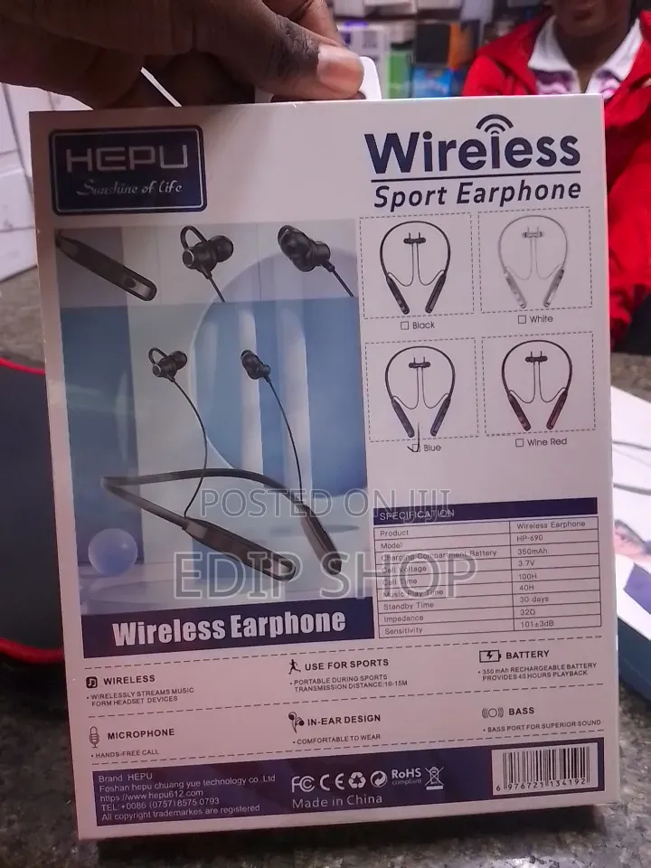 Wireless Sport Earphones. Neckband Wireless Earphones