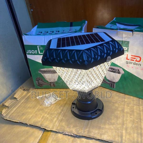 Modern Solar Garden Post Light – RGB Decorative Security Lamp