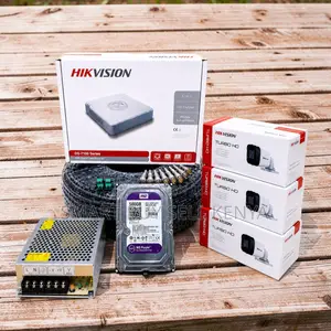 Very Clear 3 Hikvision 1080p Full Hd CCTV Cameras Complete System Kit