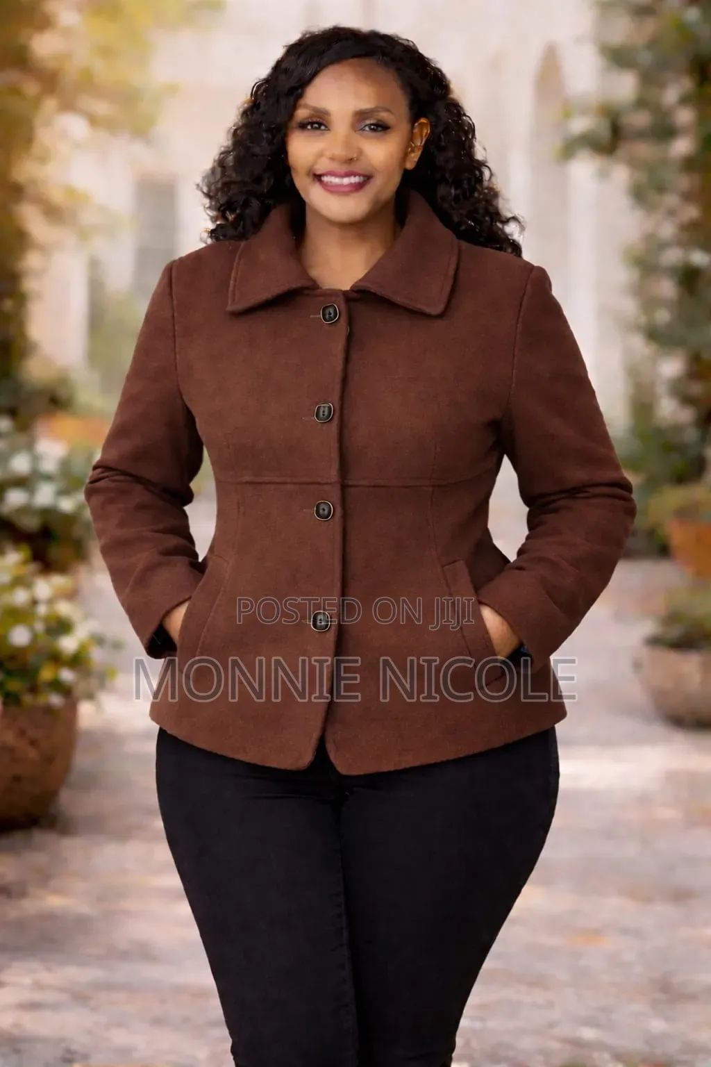 Trendy Ladies Alden Short Trenchcoat