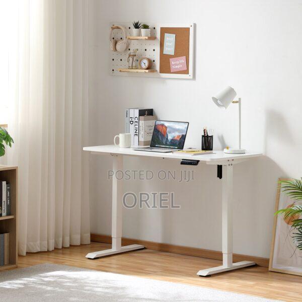 Office Desk :White 120cm Electric Height Adjustable Sit-Stand Desk - thumbnail 3